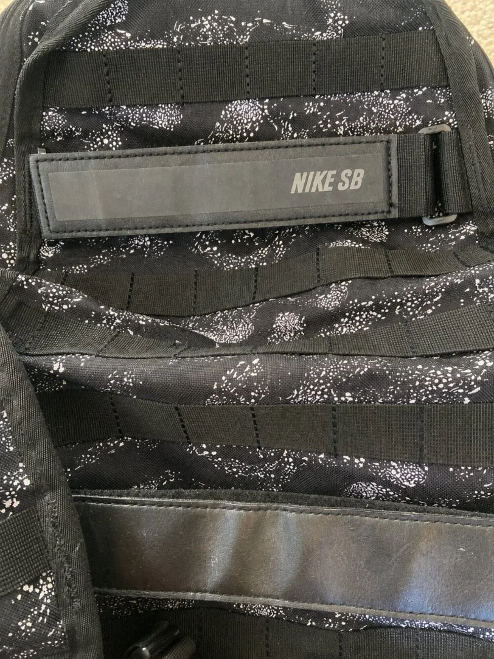 Nike SB Black White Camouflage Pattern Men's Sports Backpack